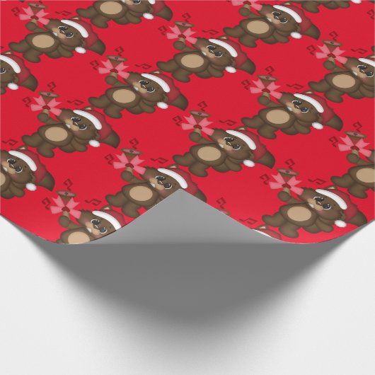 Weihnachtseichhörnchen Packpapier (Ecke)