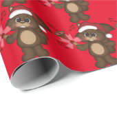 Weihnachtseichhörnchen Packpapier (Rolleneckpunkt)