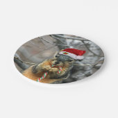 Weihnachtseichhörnchen Pappteller (Schrägansicht)