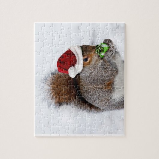 Weihnachtseichhörnchen Puzzle (Vertikal)