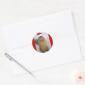 Weihnachtseichhörnchen Runder Aufkleber (Umschlag)