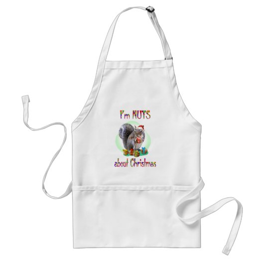 Weihnachtseichhörnchen Schürze (Vorne)