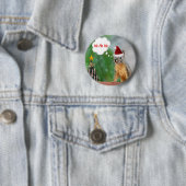 Weihnachtseichhörnchen-Sprichwort Ho Ho Ho Button (Beispiel)