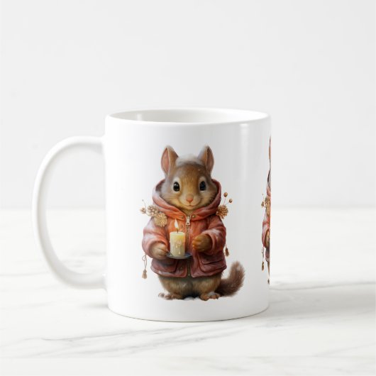 Weihnachtseichhörnchen-Tasse Kaffeetasse (Links)