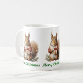 Weihnachtseichhörnchen-Tasse Kaffeetasse (Vorderseite Links)