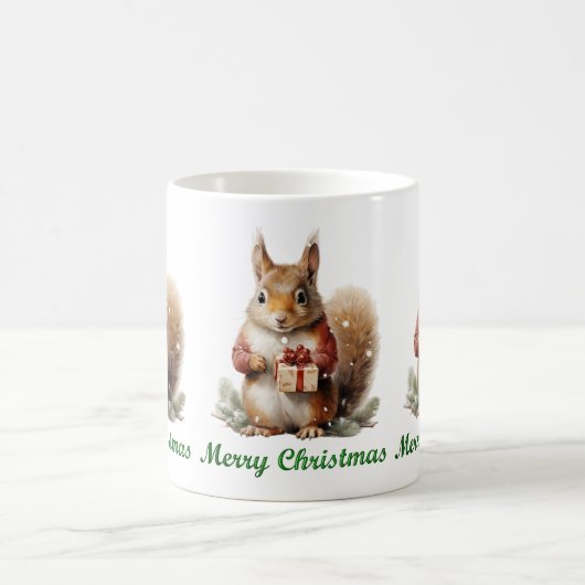 Weihnachtseichhörnchen-Tasse Kaffeetasse (Mittel)