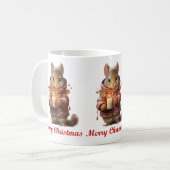 Weihnachtseichhörnchen-Tasse Kaffeetasse (Vorderseite Links)