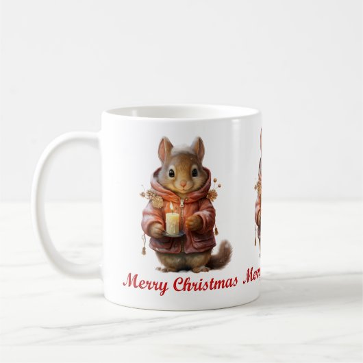 Weihnachtseichhörnchen-Tasse Kaffeetasse (Links)