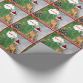 Weihnachtseichhörnchen-und Weihnachtsbaum Geschenkpapier (Ecke)