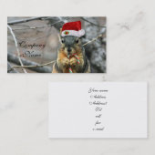 Weihnachtseichhörnchen Visitenkarte (Vorne/Hinten)