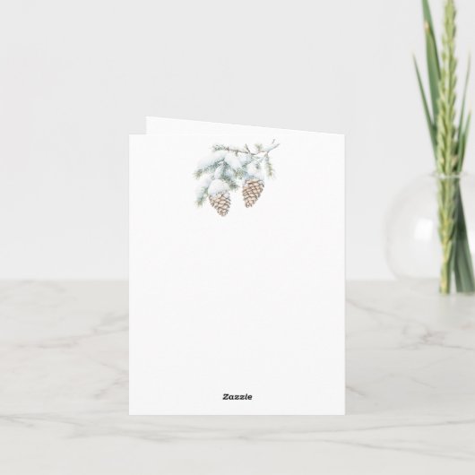 Weihnachtseichhörnchen Winterwald Feiertagskarte (Rückseite)