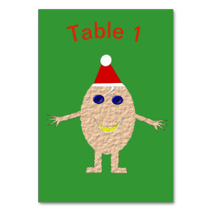 Weihnachtseifer Custom Tablecard Tischnummer