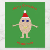 Weihnachtseifer Flaschenetiketten Weinetikett (Einzelnes Label)