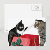 Weihnachtseiferin Feiertagspostkarte (Vorne/Hinten)