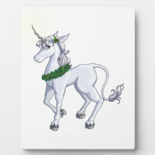 WeihnachtsEinhorn Fotoplatte