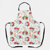 Weihnachtseinhörner und Poinsettienmuster Schürze (Vorderseite)