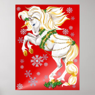 WeihnachtsEinhornplakat Poster