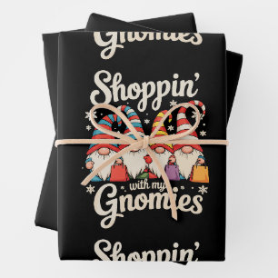 Weihnachtseinkäufe mit meinen Gnomies Gnom Weihnac Geschenkpapier Set