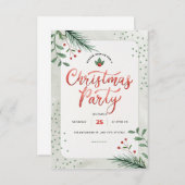 Weihnachtseinladung Begleitkarte (Vorne/Hinten)