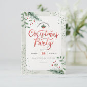 Weihnachtseinladung Begleitkarte (Stehend Vorderseite)