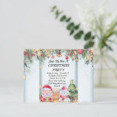 Weihnachtseinladung Postkarte (Stehend Vorderseite)