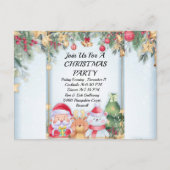 Weihnachtseinladung Postkarte (Vorderseite)