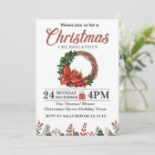 Weihnachtseinladung - Weihnachtsfeierliche Party E Einladung (Stehend Vorderseite)