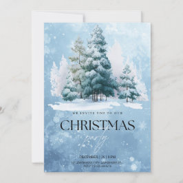 Weihnachtseinladung zum Winter-Schnee-Weihnachtsfe Einladung