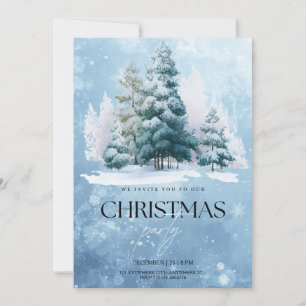 Weihnachtseinladung zum Winter-Schnee-Weihnachtsfe Einladung