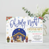 Weihnachtseinladung zur Weihnachtskrippe Einladung (Stehend Vorderseite)