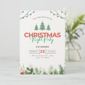 Weihnachtseinladungen Einladung (Stehend Vorderseite)