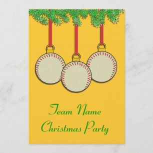 Weihnachtseinladungen für Baseball oder Softball Einladung