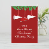 Weihnachtseinladungen für Cheerleadern Einladung (Stehend Vorderseite)