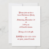 Weihnachtseinladungen für Cheerleadern Einladung (Rückseite)