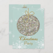 Weihnachtseinladungen mit Ziergegenständen und Sch Einladung (Vorne/Hinten)