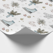 Weihnachtseis im Skater Geschenkpapier (Ecke)