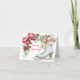 Weihnachtseis-Skate Feiertagskarte