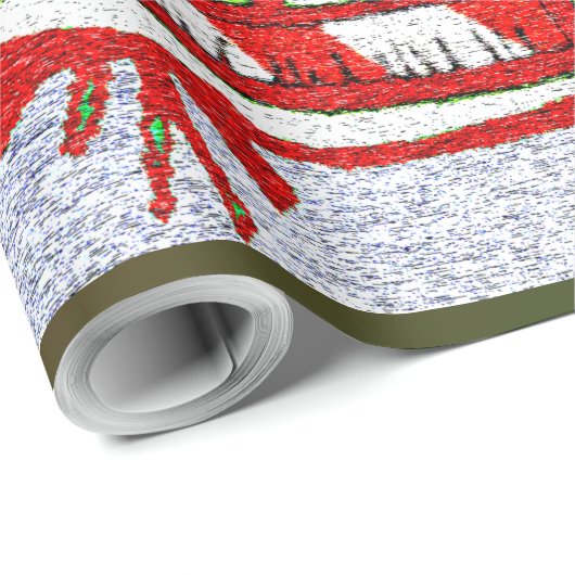 Weihnachtseis-Skate - Geschenkpapier (Rolleneckpunkt)