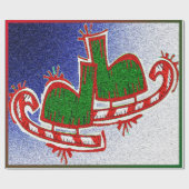 Weihnachtseis-Skate - Geschenkpapier (Flach)