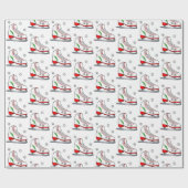 Weihnachtseis-Skate Geschenkpapier (Flach)