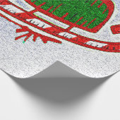 Weihnachtseis-Skate - Geschenkpapier (Ecke)