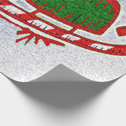 Weihnachtseis-Skate - Geschenkpapier (Ecke)