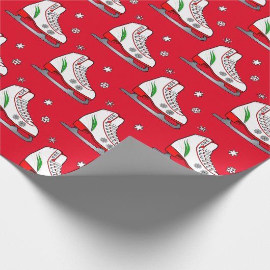 Weihnachtseis-Skate Geschenkpapier (Ecke)