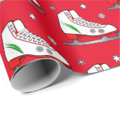 Weihnachtseis-Skate Geschenkpapier (Rolleneckpunkt)