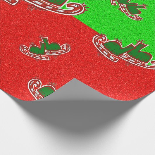 Weihnachtseis-Skate - Geschenkpapier (Ecke)