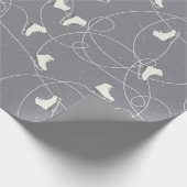 Weihnachtseis-Skate-Muster - Weihnachtsgeschenke Geschenkpapier (Ecke)