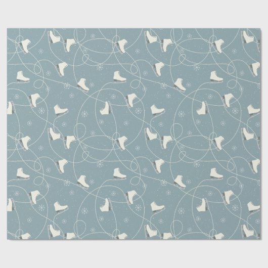 Weihnachtseis-Skate-Muster - Weihnachtsgeschenke Geschenkpapier (Flach)