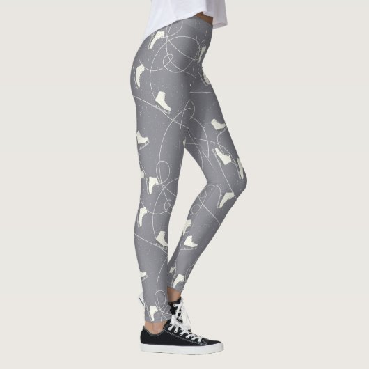 Weihnachtseis-Skate-Muster - Weihnachtsgeschenke Leggings (Rechts)