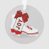 Weihnachtseis-Skate Rund Acrylschmuck Ornament (Rückseite)