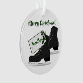 Weihnachtseis-Skate Rund Acrylschmuck Ornament (Vorderseite)